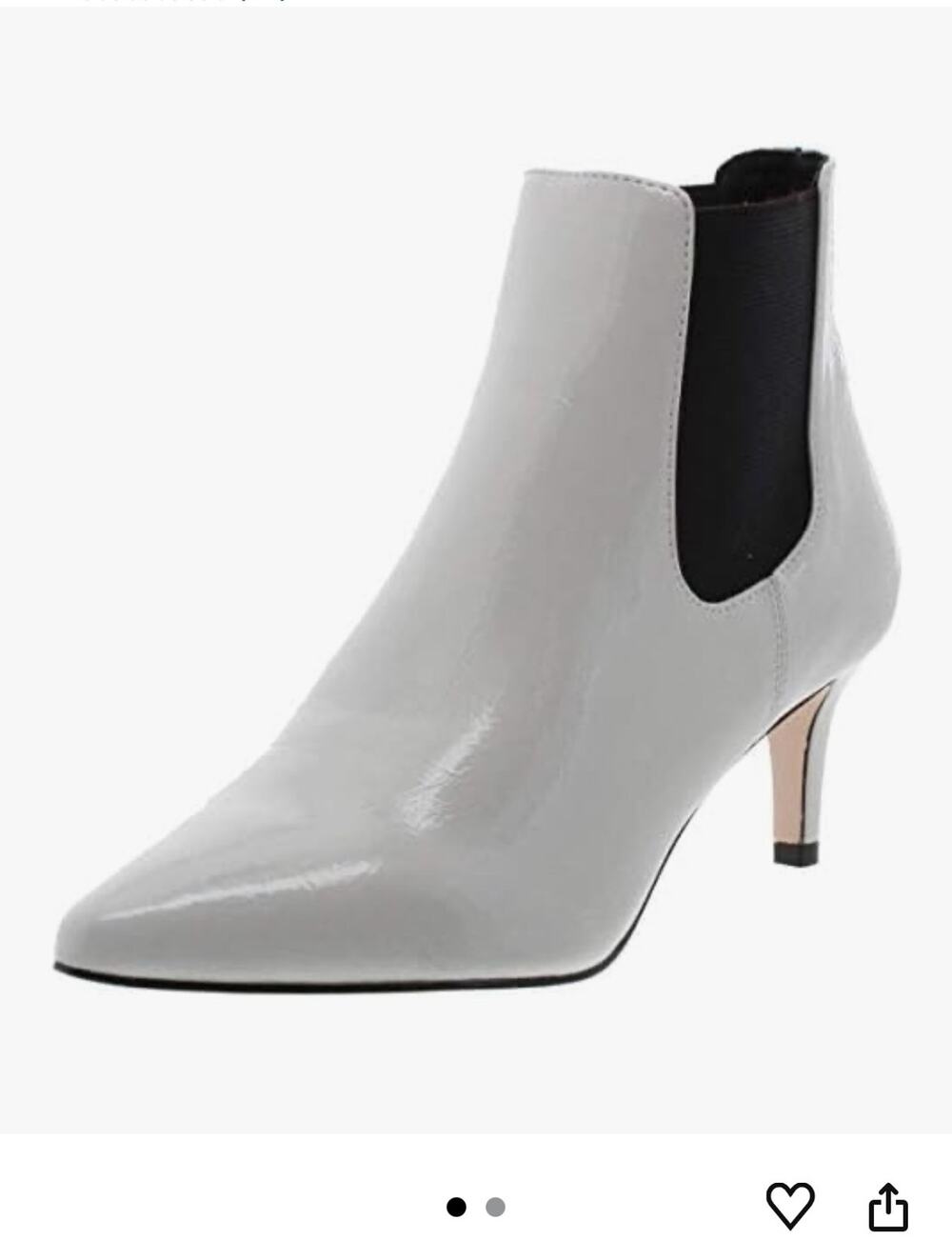 Jessica Simpson Radeline white patent leather kitten heel pointed toe booties 8M